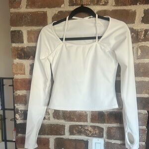 Halara ribbed White Long Sleeve Women's Top